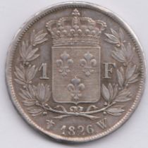 France 1826W Franc, GVF, KM724.13