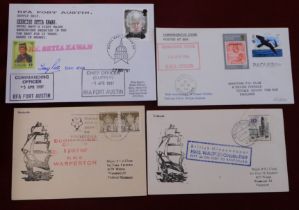 Great Britain Royal Navy covers 4 ships visit covers x2 1966 visit of HMS Wasperton to Germany, 1984