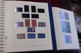 Great Britain 1953-1970 2x Stanley Gibbons albums with mounted pages, some u/m sets. Strength in