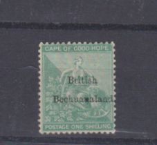 Bechuanaland 1885-87 1/- green, overprinted British Bechuanaland, mint, SG 8. Scarce