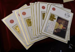 Royalty/Commonwealth - A spectacular range of gold 5th Anniversary of First Day Cover, 100 years