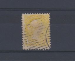 Canada 1868/90 1c pale orange yellow SG 56b F.U