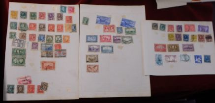 Canada 1898-1955 70+ used stamps on 3 old time album pages