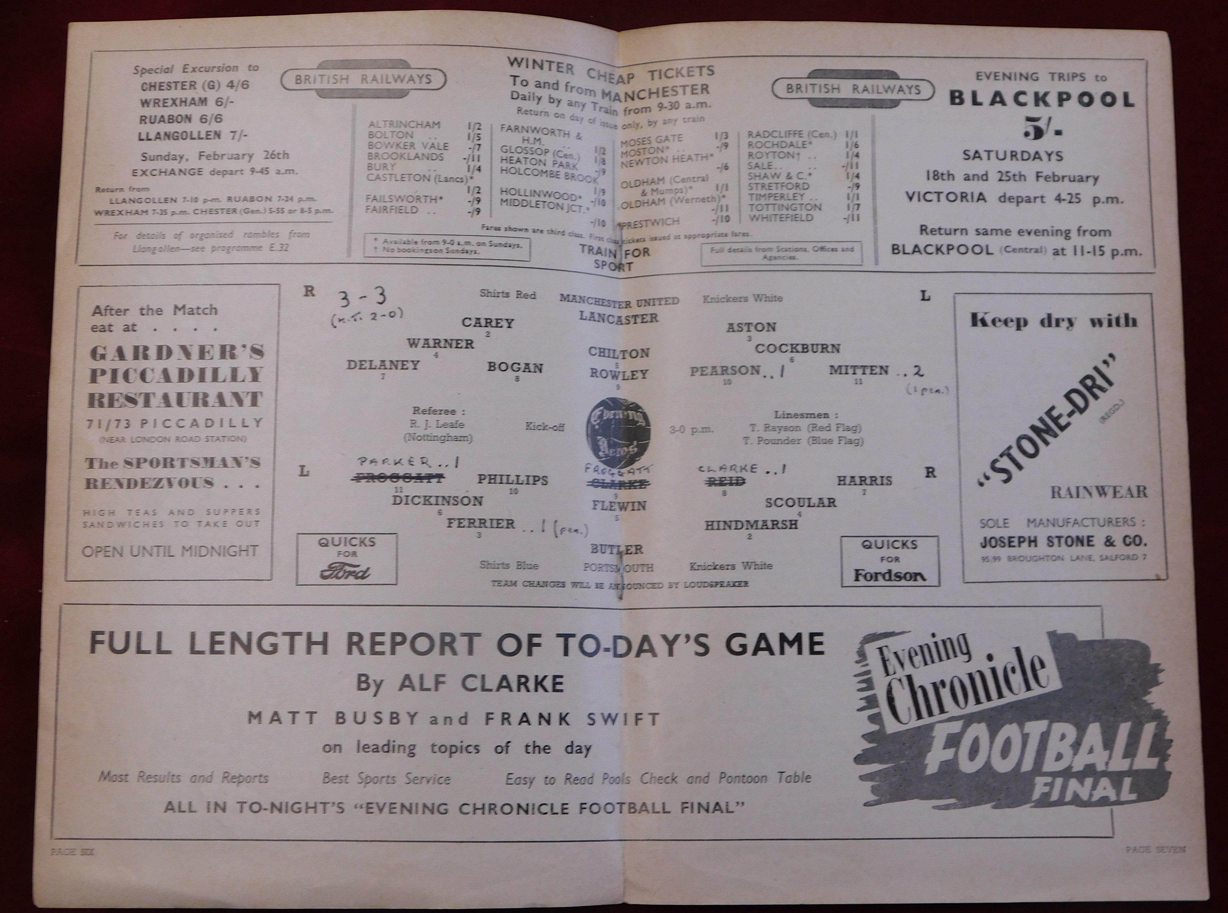 A collection of 12 Manchester United home programmes Portsmouth 1949/50 Sunderland, Newcastle - Bild 5 aus 5