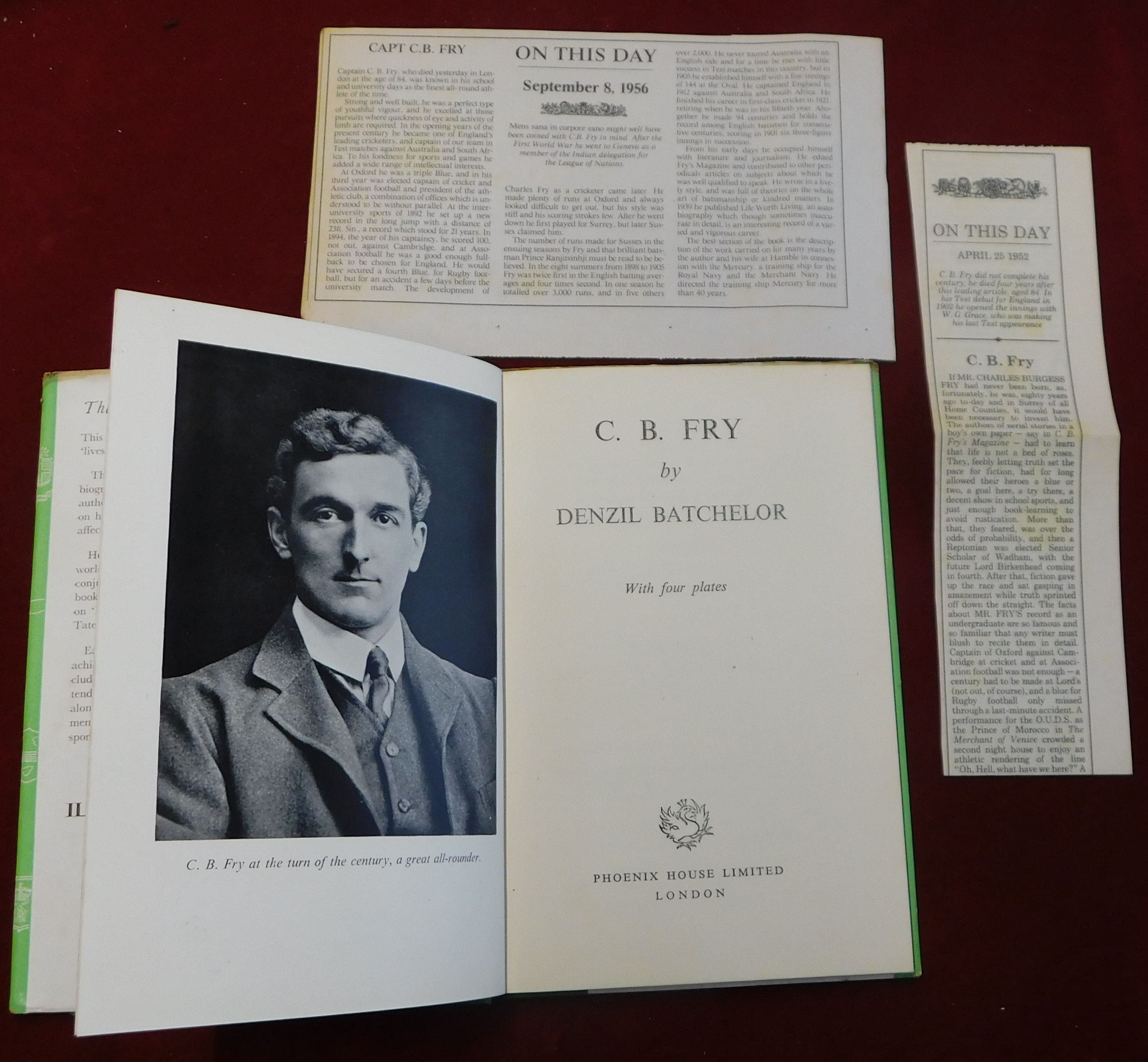 Books (7) Cricketing Lives includes Maurice Tate, Plum Warner, Len Hutton, C.B. Fry, Don Bradman, - Image 5 of 8