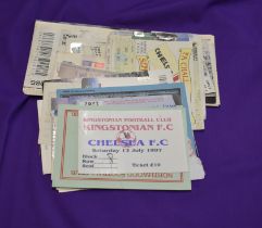 A collection of 30 tickets all Chelsea away matches from 1992 to 2018 some Big Match to include FA
