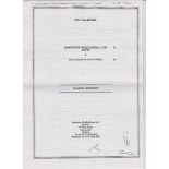 The original fax of the contract received by Manchester United from Real Madrid of the transfer of