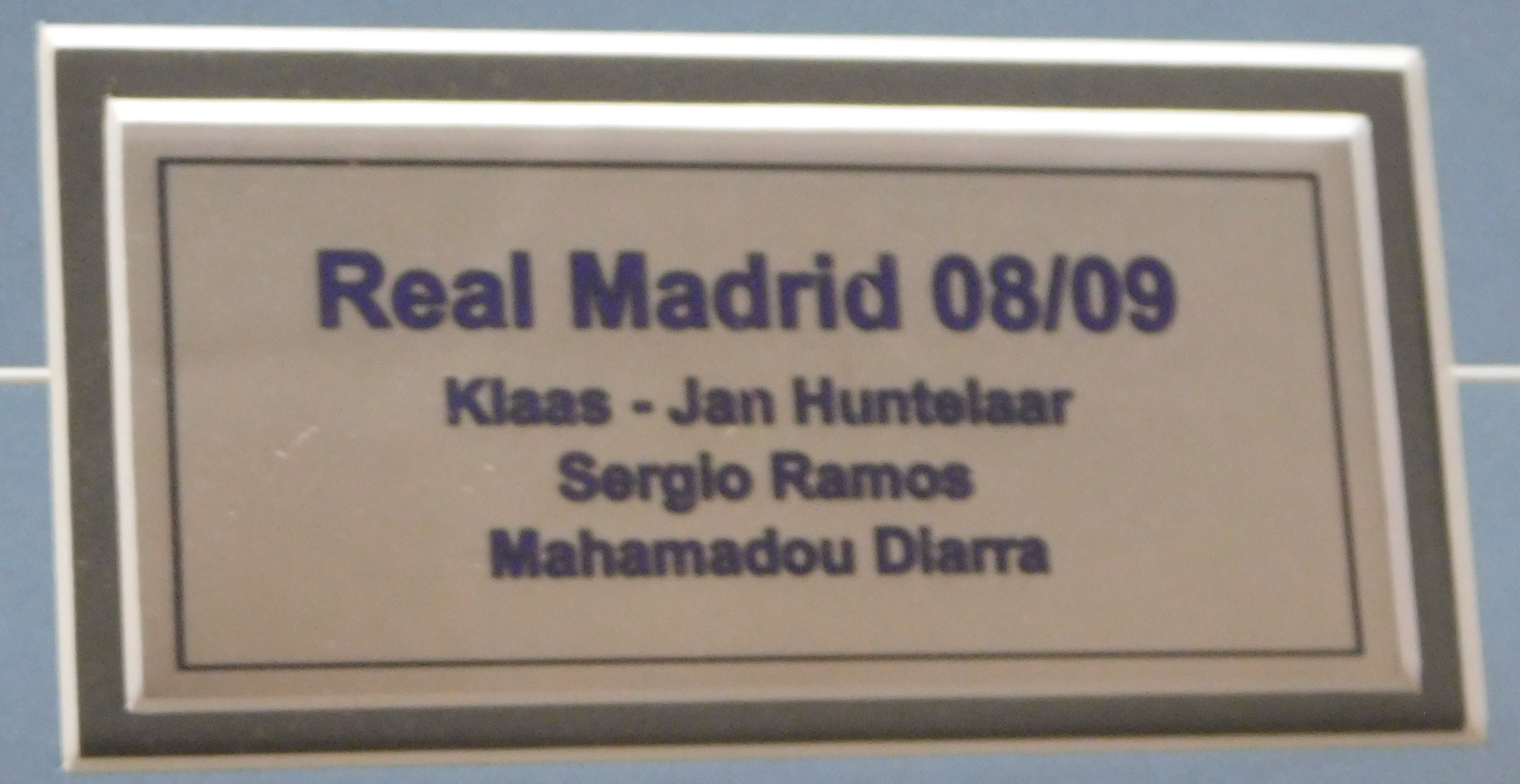 Real Madrid, signed shirt framed, Huntelaar and Diarra, Ramos makes this one. Buyer collects - Image 2 of 3