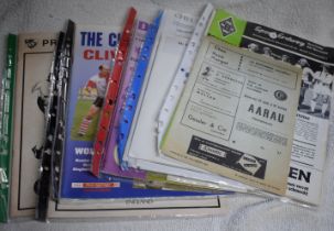 A collection of miscellaneous Chelsea away programmes v Borussia Monchengladbach (Fr) 1974/75,