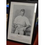 Framed Print of C.H. Baldwin, Cricketer, Hempshire's promotion to the front rank of counties,