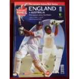 England v Australia First power ashes test match programme signed inside