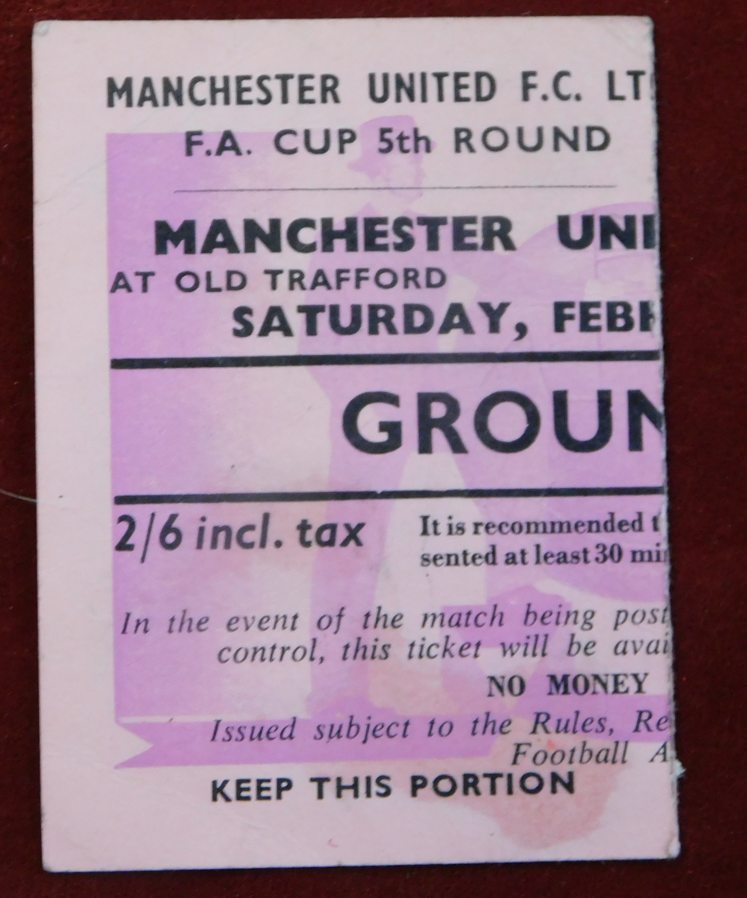 Manchester United home tickets from the 1956/57 season v Manchester City (League), (scorers, folds), - Image 3 of 4