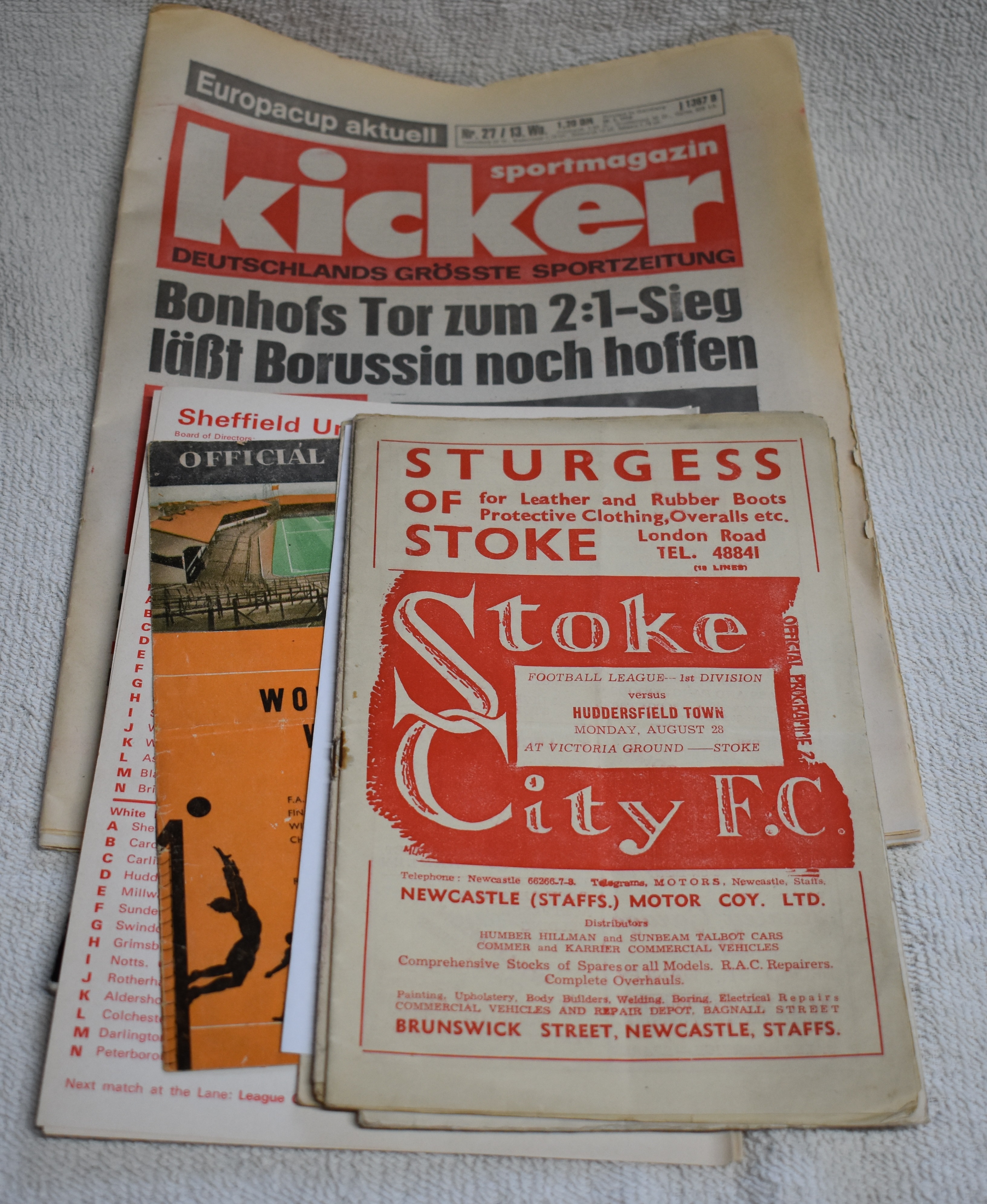 A collection of 10 miscellaneous programmes. Stoke City v Huddersfield, Fulham 1950/51, Wales v