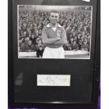 Framed signed photo of Jimmy Armfield, signed at Bloomfield Road Stadium 1962 BUYER TO COLLECT