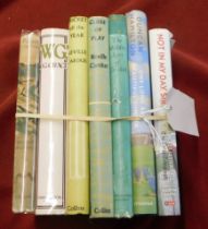 Books, A collection of (7) includes Cricket Country by Edmund Blunden, W.G. Grace, Close of Play