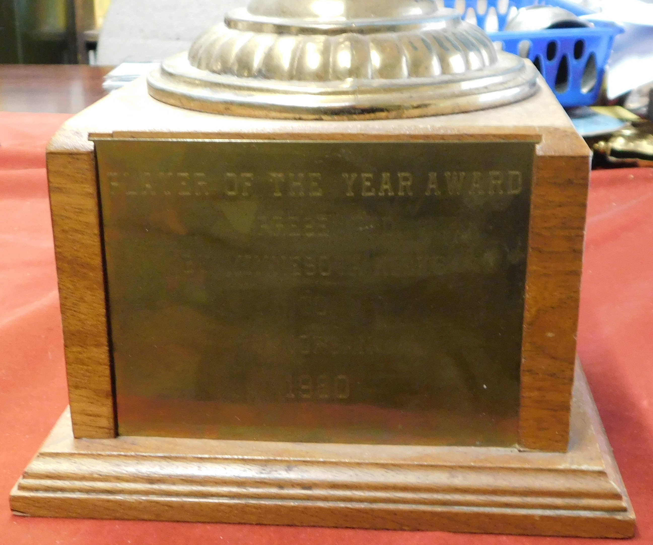 A brass trophy presented to Willie Morgan former Burnley and Manchester United winger. The trophy - Image 6 of 6