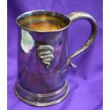 An engraved metallic mug possibly silver plated presented to Manchester United by Inter Milan on the