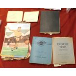 A collection of 4 scrap books from the late 1950s with action pictures and team photos some from