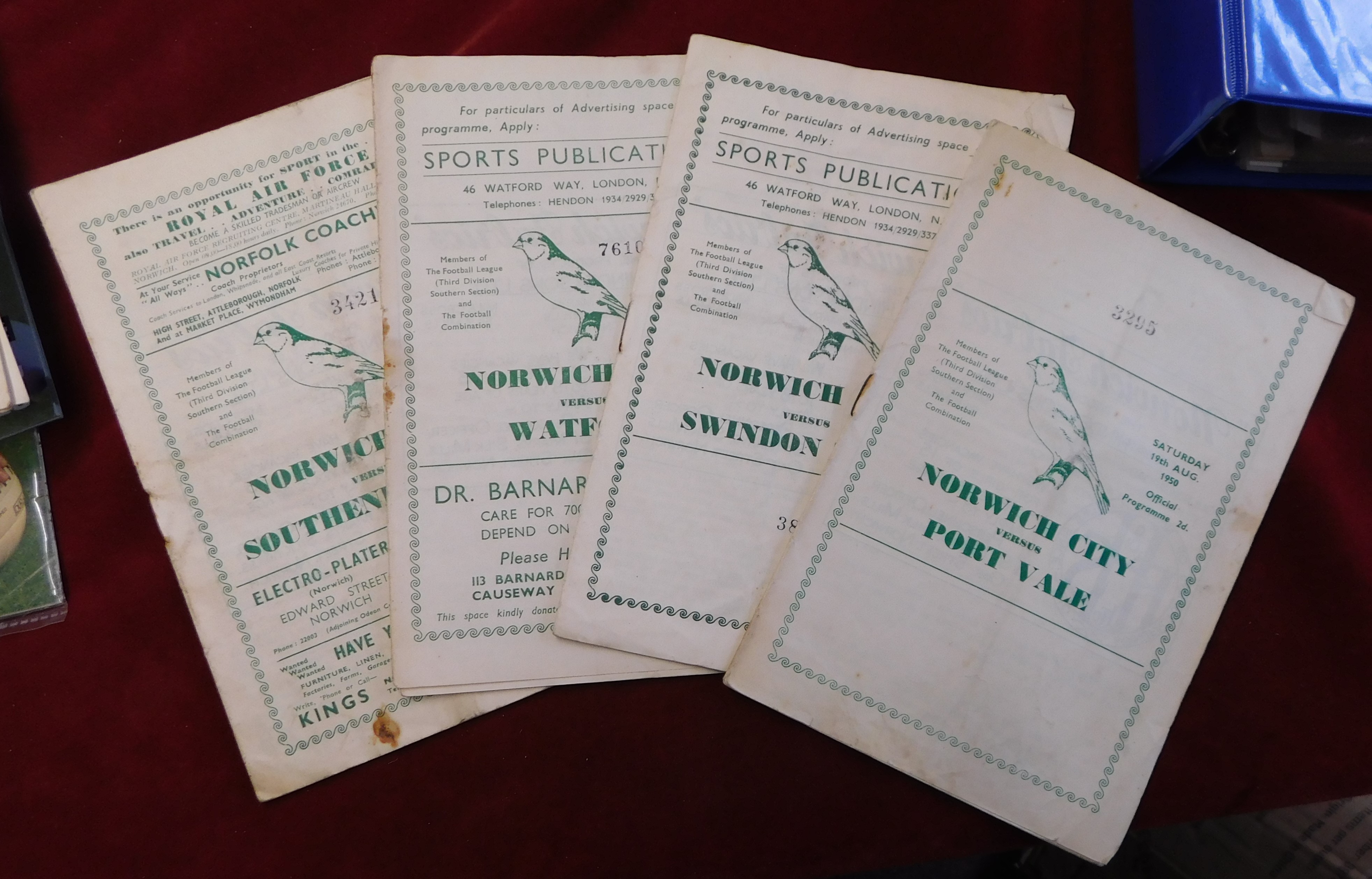 A collection of 33 Norwich City home programmes 1948/49-1998/99 the vast majority being in the 1940s - Image 13 of 14