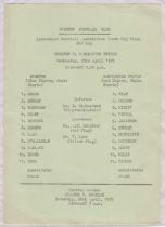 Single sheet programme Everton v Manchester United Lancashire FA Youth Cup Final 2nd Leg 23rd