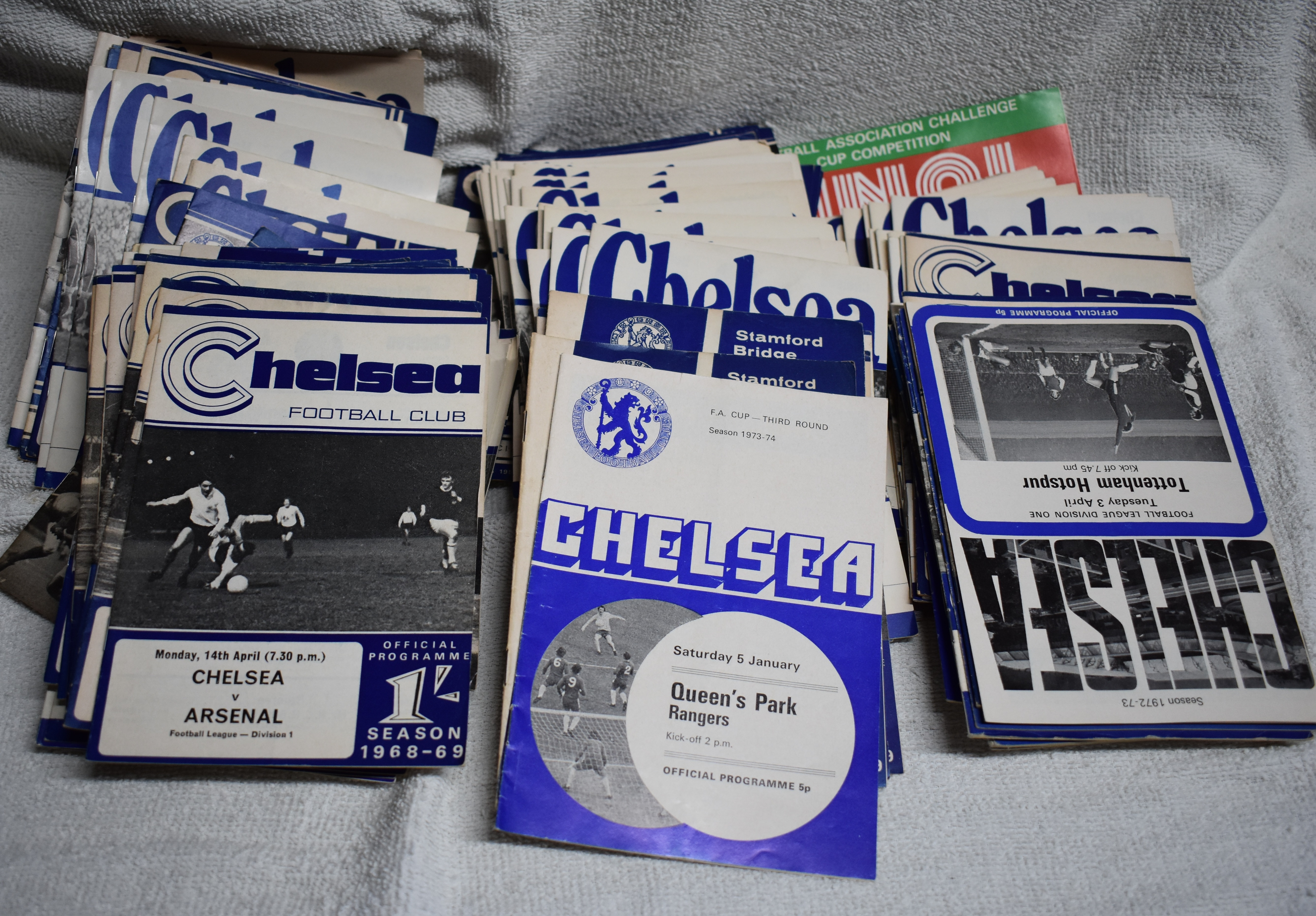 A collection of (138) Chelsea home programmes and 4 aways (includes the Chelsea v Tottenham 1967