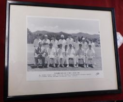 Cricket - 1956 E W Swanton's XI v West Indies vintage cricket photo, fine team photo Stewart, Tyson,