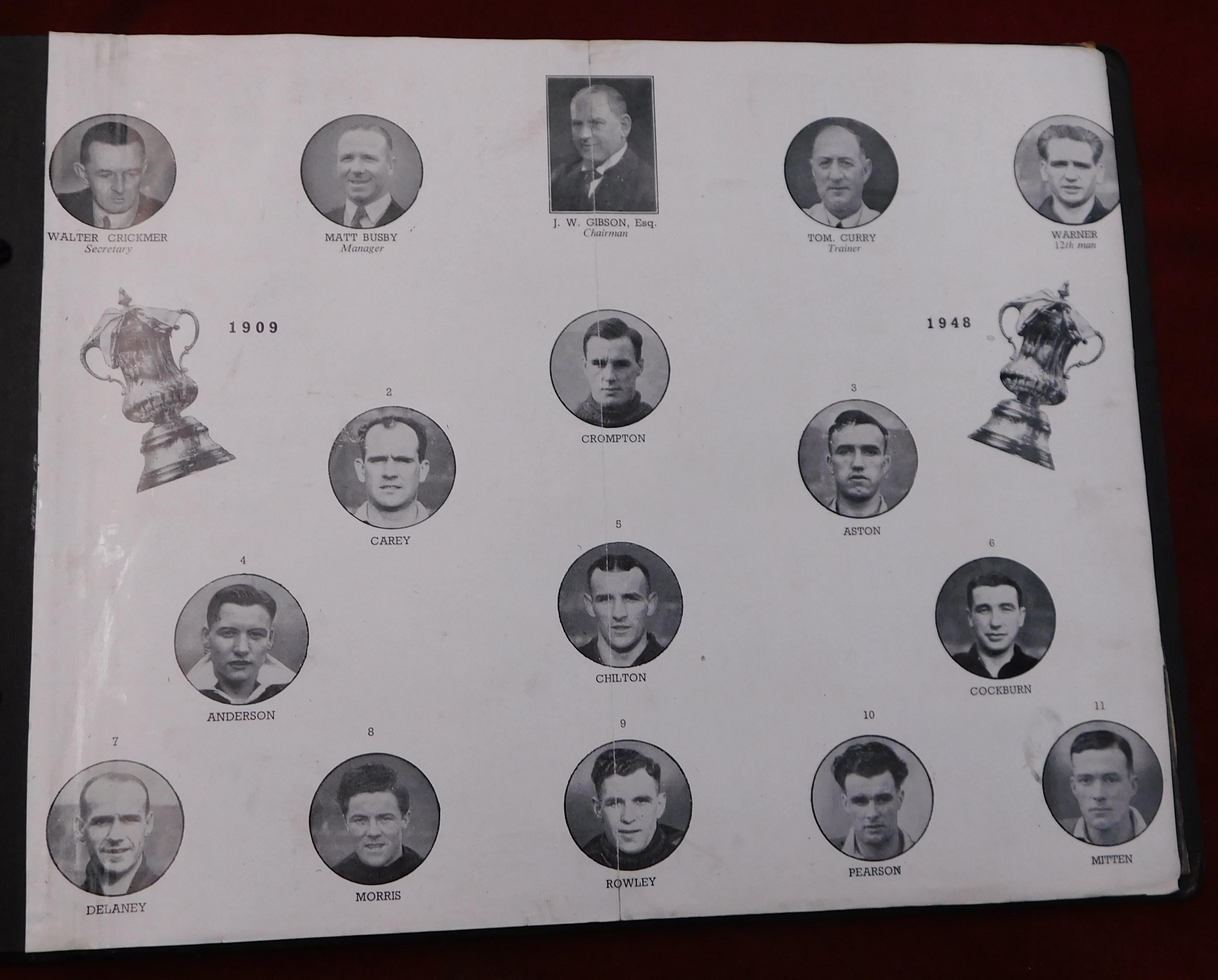 A 38 Page album of Press Cuttings team photos, Players Brochure (FA Cup Final 1948) and many - Image 6 of 7