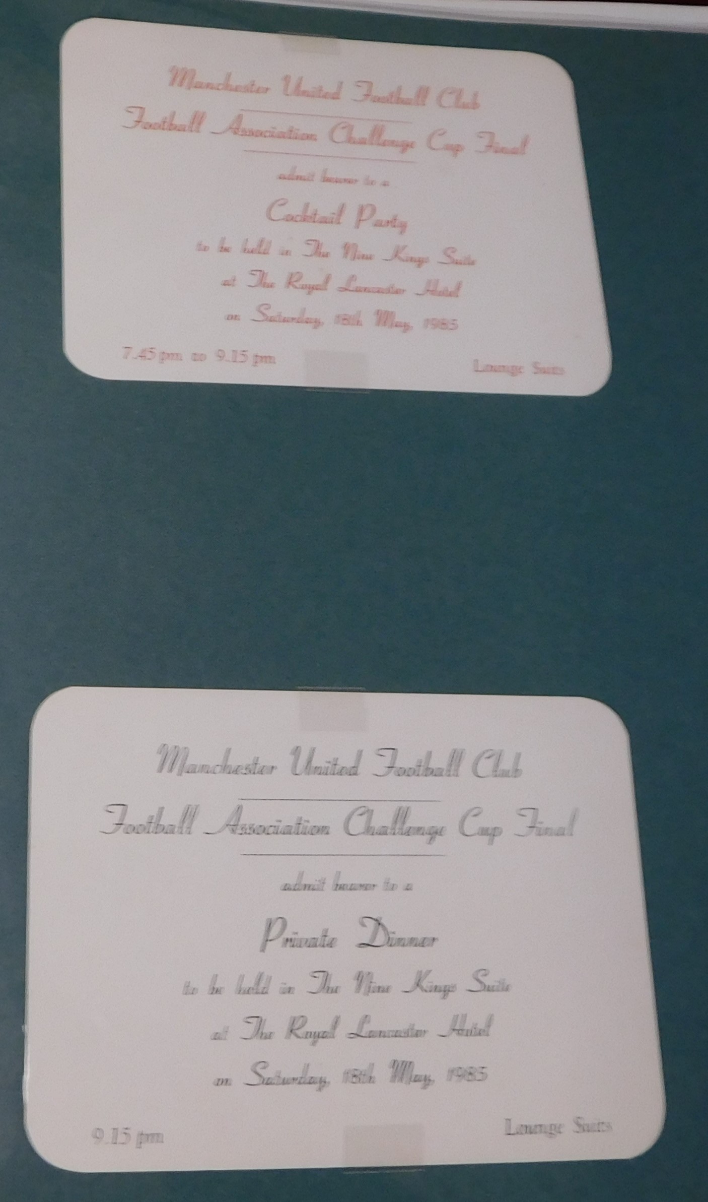 Three folders of Manchester United ephemera from the 1970s to the 2000s. A hospitality card at - Image 6 of 6