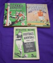 Athletics News 1941-42 Football Annual 1938-39, Charles Buchan Football Annual, ditto 1953-54 (3)