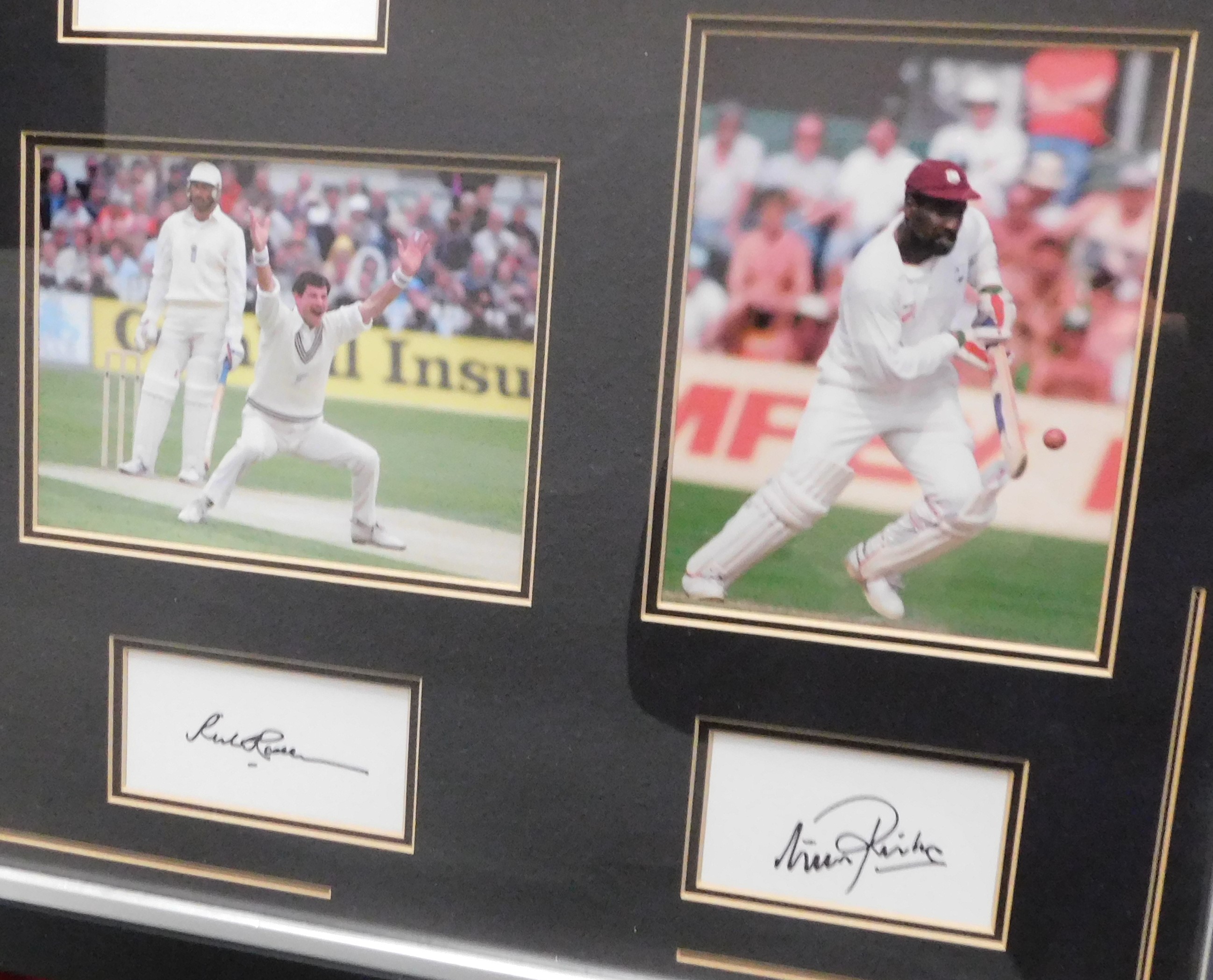 Signed Cricket Photo, Viv Richard Hadlee framed, this item comes with a full Certificate of - Bild 2 aus 4