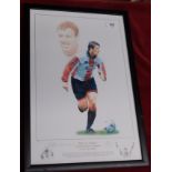 A magnificent 53cms x38 cms framed picture of Matt Le Tissier of Southampton and England. Signed