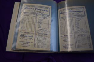 A collection of 18 Chelsea home programmes from the 1945/46 season housed in a custom made DJ