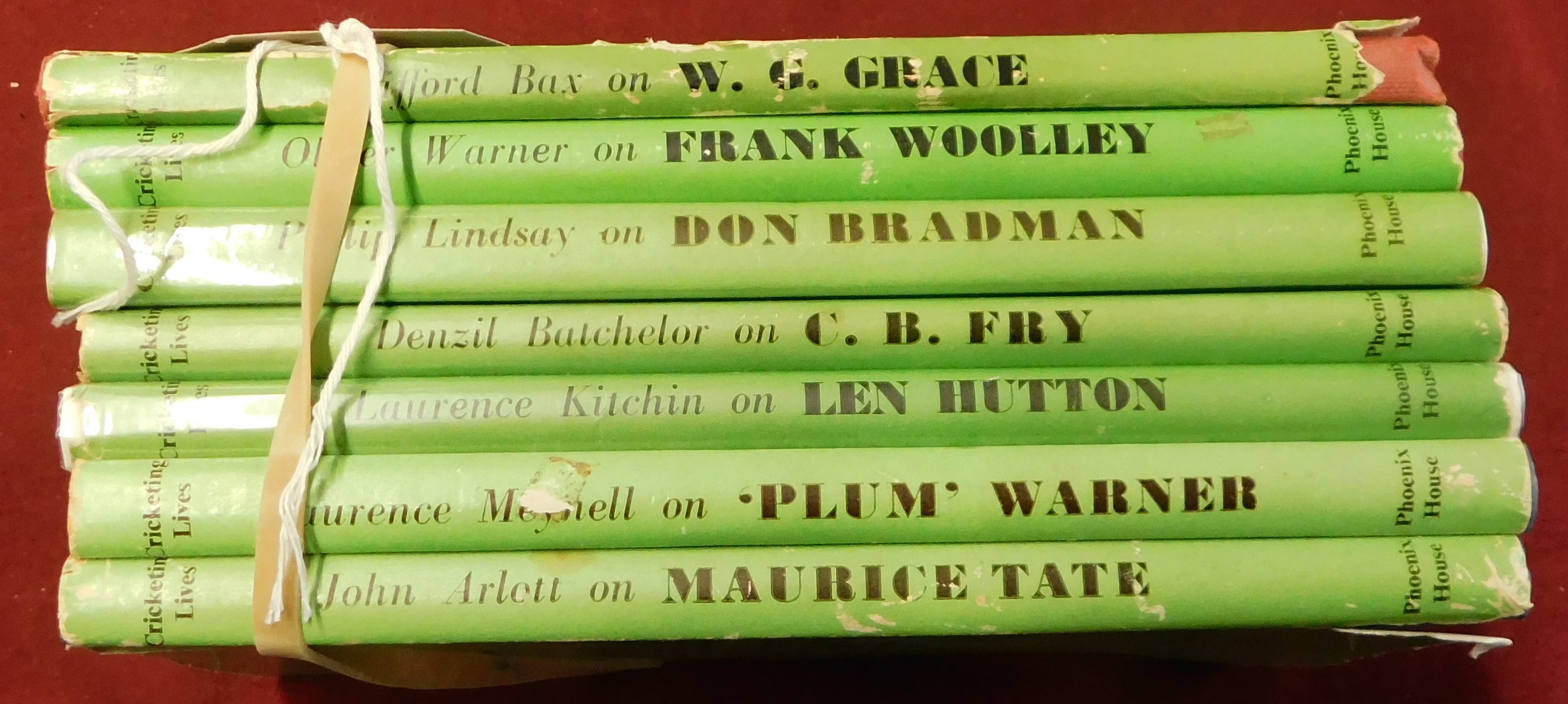 Books (7) Cricketing Lives includes Maurice Tate, Plum Warner, Len Hutton, C.B. Fry, Don Bradman,