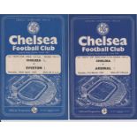 Chelsea home programmes (both 4 Pagers) from their winning FA Youth campaign in 1960/61 v Arsenal (