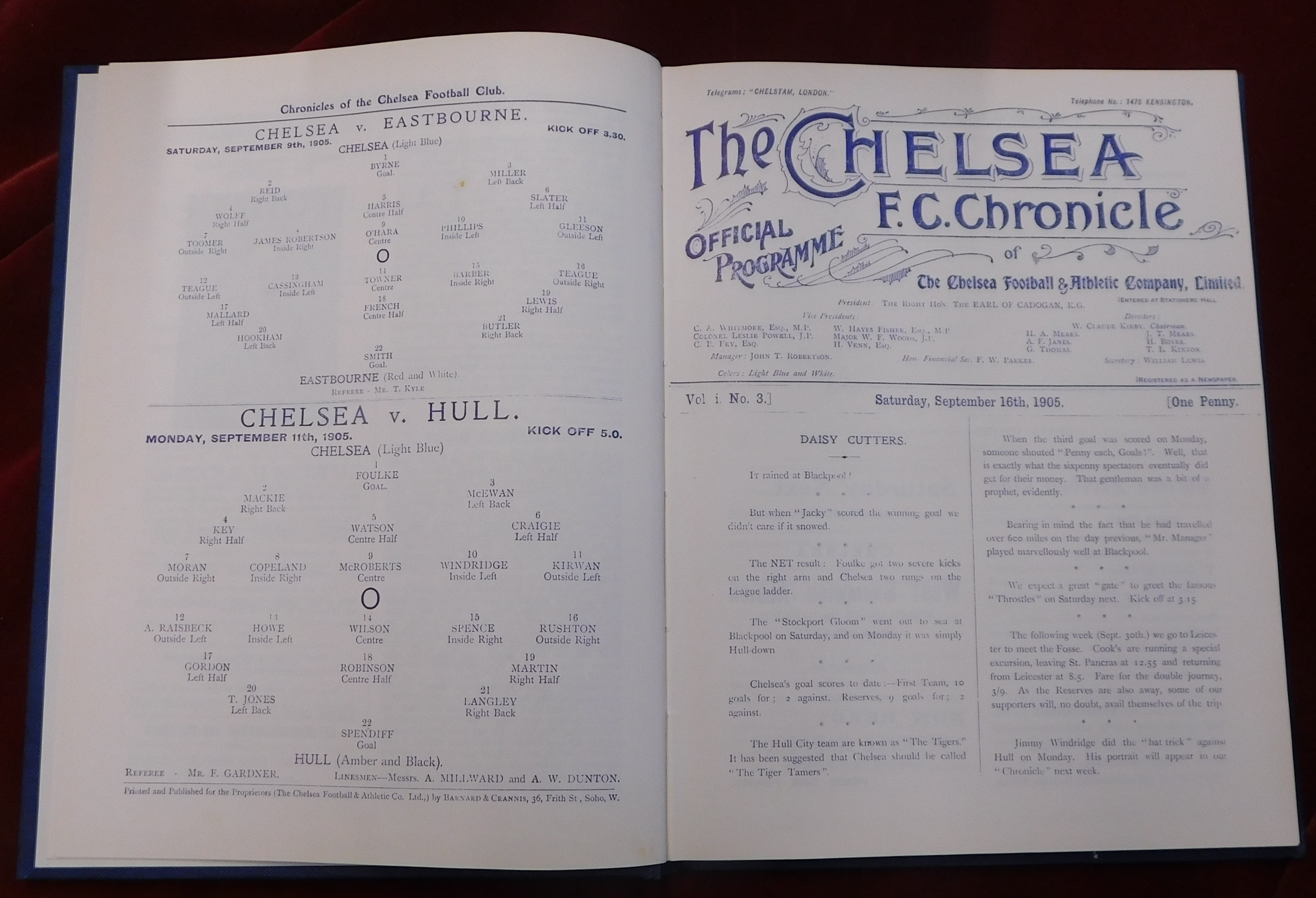 Chelsea 1905-1914, Chelsea F.C. Chronicle, Bound volumes (7) Scott Cheshire Ltd copy editions - as - Image 4 of 4