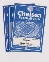 A collection of 4 Chelsea Home Reserves programmes v Arsenal 1947/48, Queens Park Rangers,
