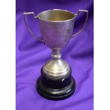 An engraved Manchester United player trophy as winners of the Gilgryst Cup in season 1952/53.