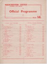 Manchester United Single sheet programme for the two practice matches One a Junior and the other a