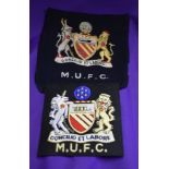 Two original Manchester United shirt badges from season 1957/58. Munich disaster season. Good