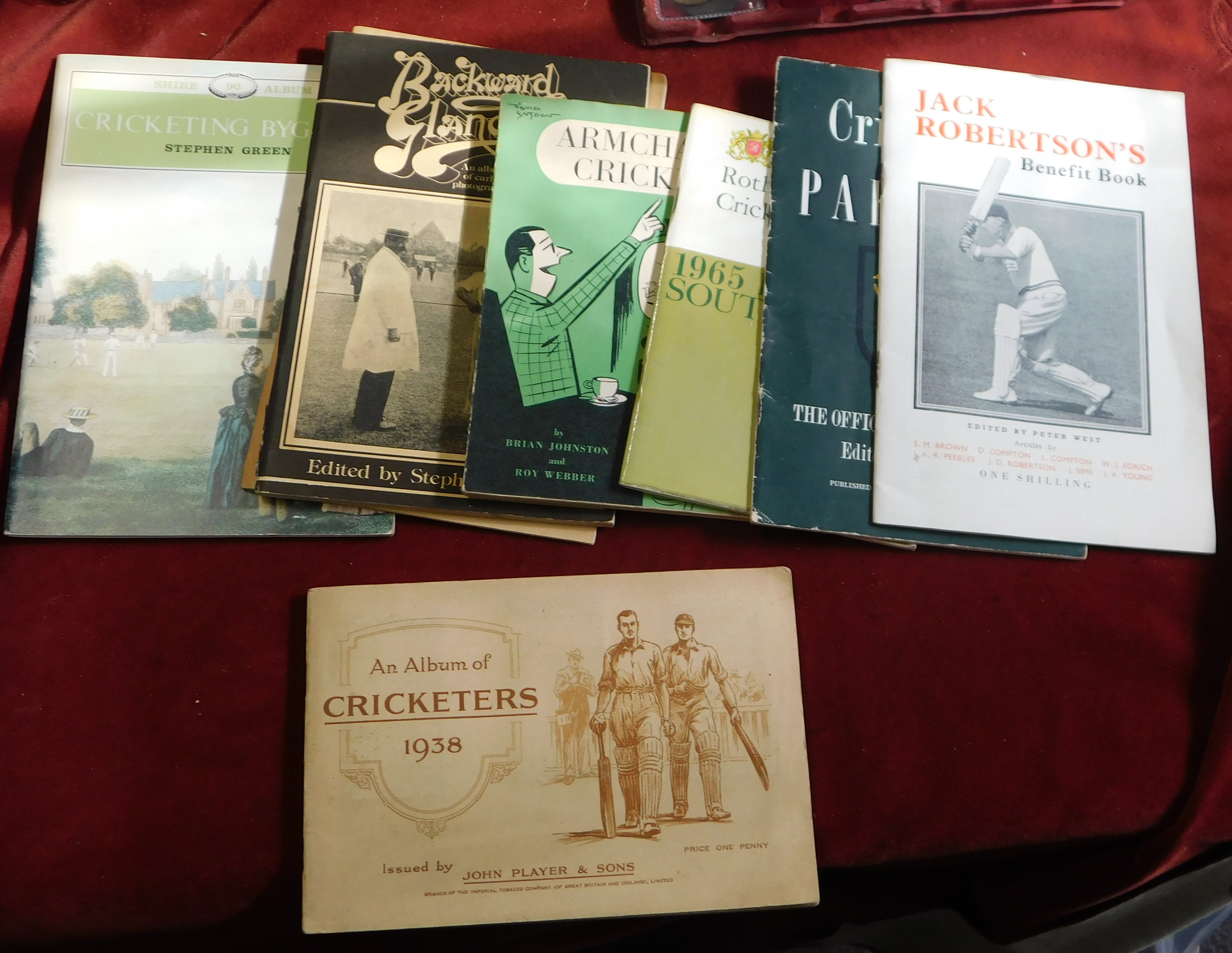 A range of softbacks, with Jack Robertsons Benefit Book, Cricketers from Pakistan, Rothmans Test