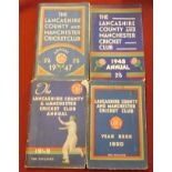 Cricket The Lancashire County and Manchester Cricket Club 1947, 1948, 1949 and 1950, soft back