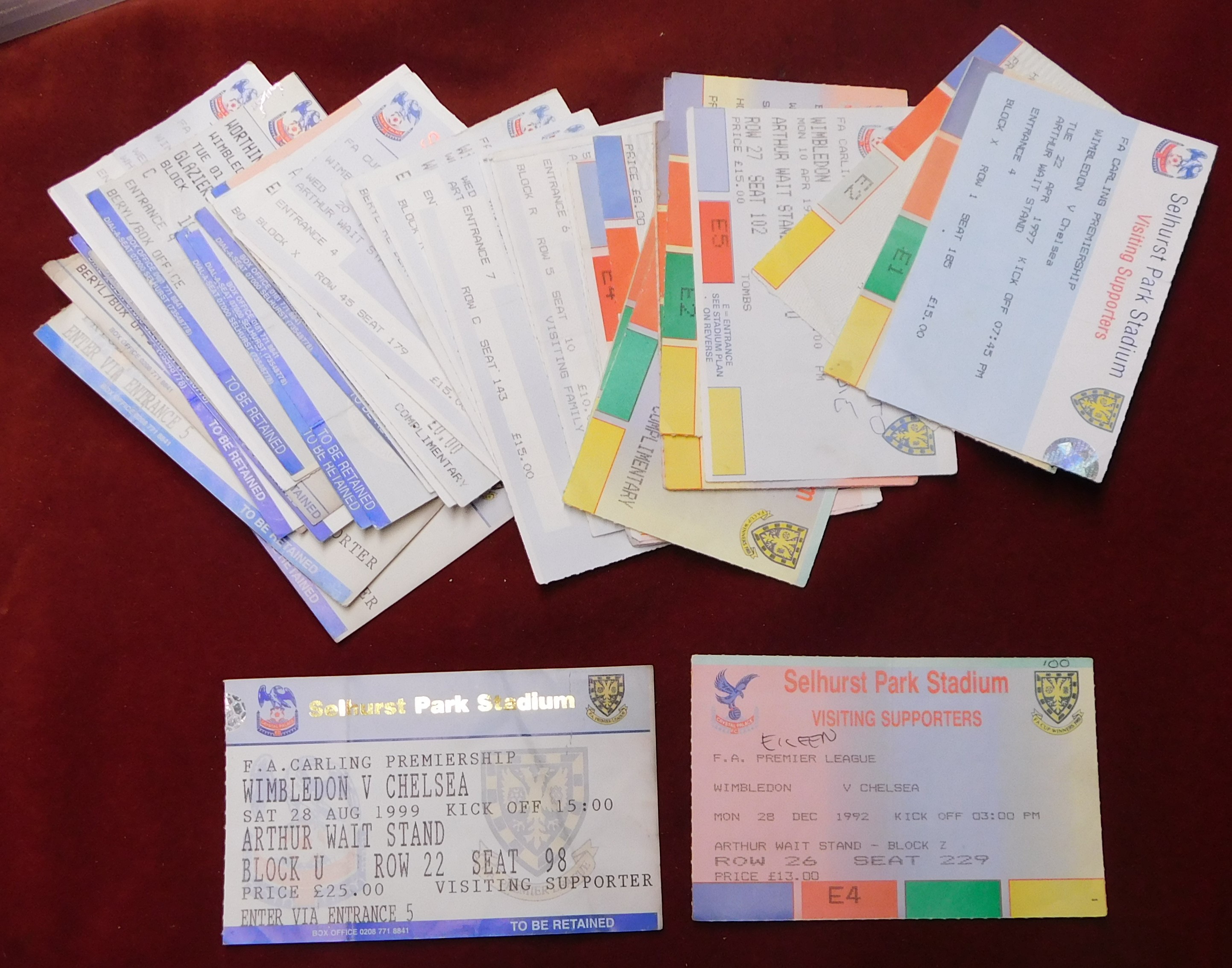 A large collection of 500+ Chelsea away tickets predominantly from matches in the 1980s, 1990s, - Image 3 of 24