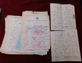 A collection of 33 Football Clubs' headed notepaper from the 1950s with printed signatures of the