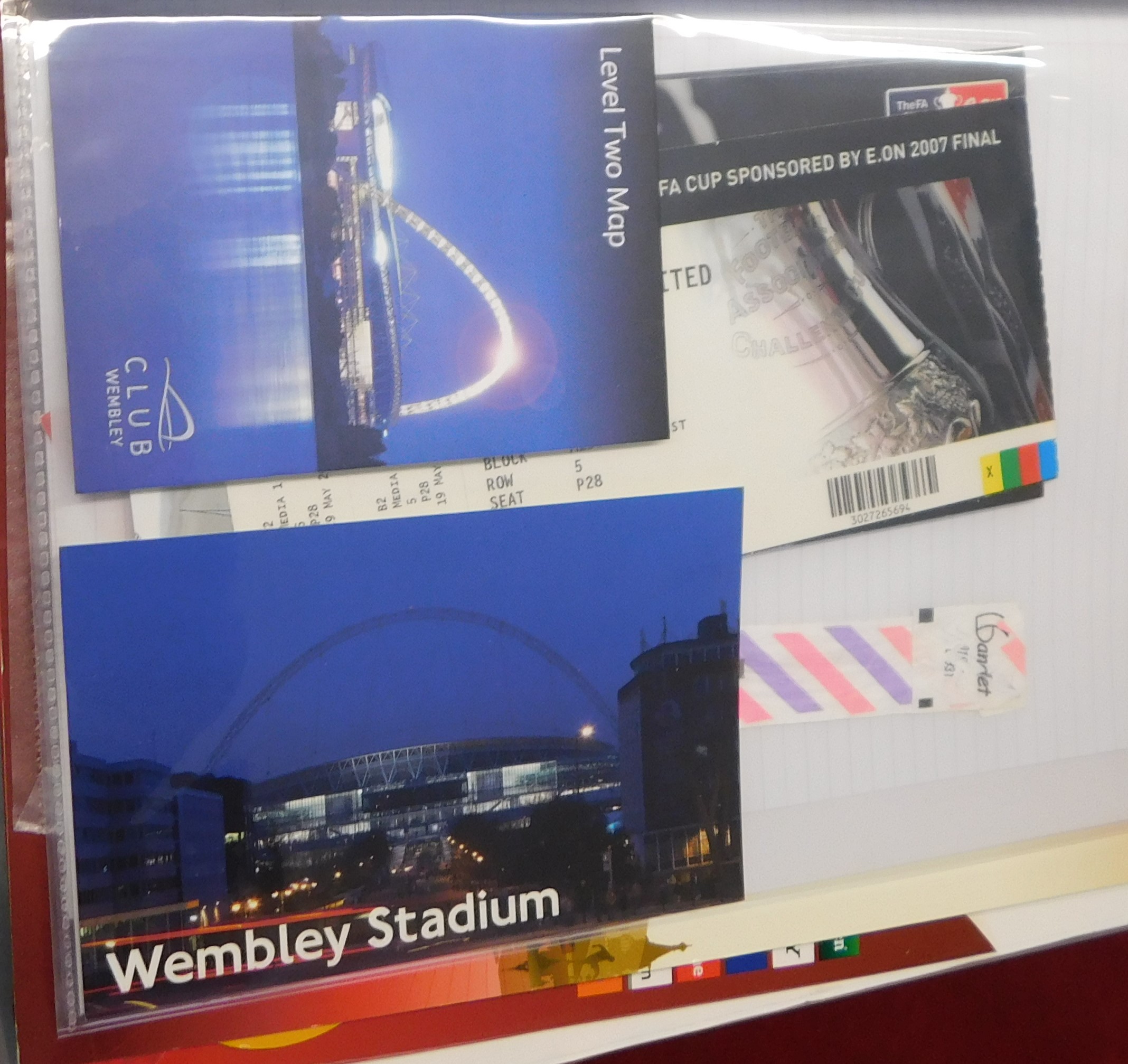 Three folders of Manchester United ephemera from the 1970s to the 2000s. A hospitality card at - Image 5 of 6