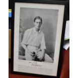 Framed Photo of D.L.A. Jephson Cricketer, photograph by E. Hawkin's & Co BUYER COLLECT