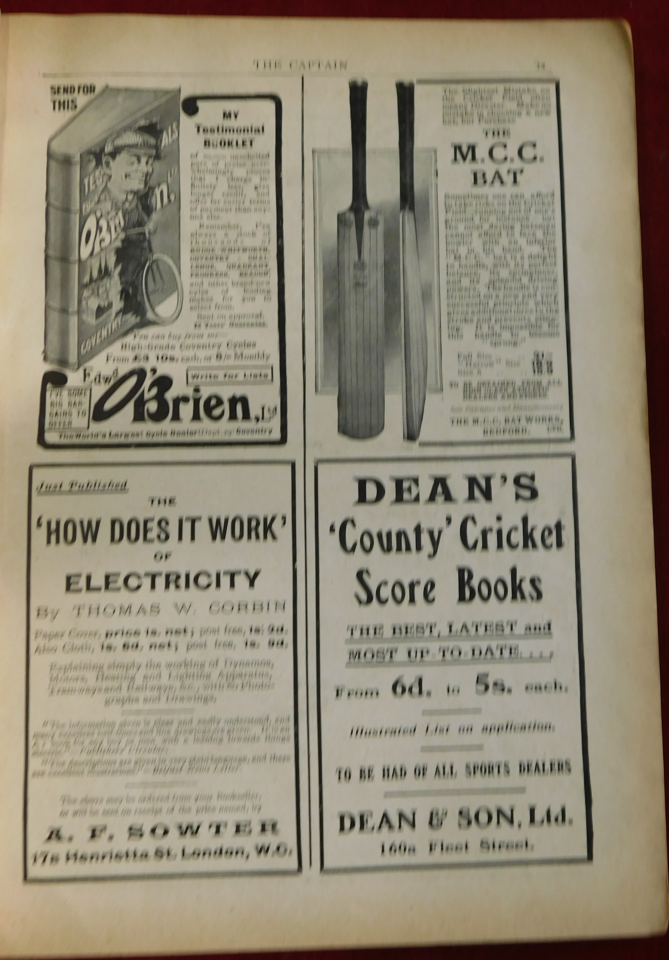 Paperback book 'The Captain' illustrated 1909, worn and small tear on the back, but good other wise - Image 4 of 4