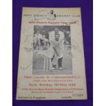 Cricket Kent County Cricket Club & Hempstead CC 1969 Alan Dixon's Benefit Years, signed by players