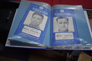 A full set of 24 Chelsea home programmes from the 1949/50 season housed in a custom made DJ