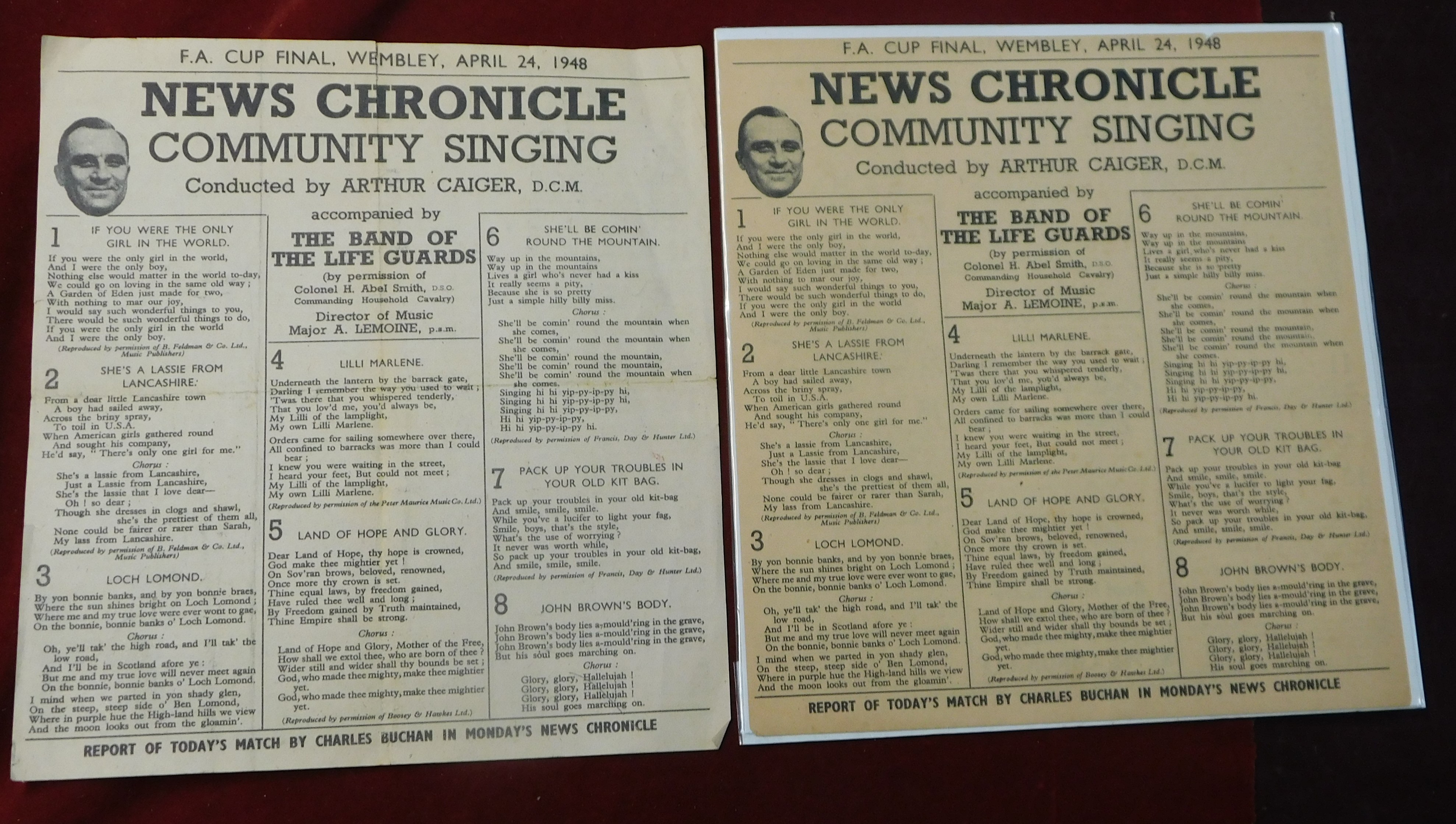 Blackpool v Manchester United 1948 FA Cup Final. A magnificent selection of ephemera from the 1948 - Image 4 of 19