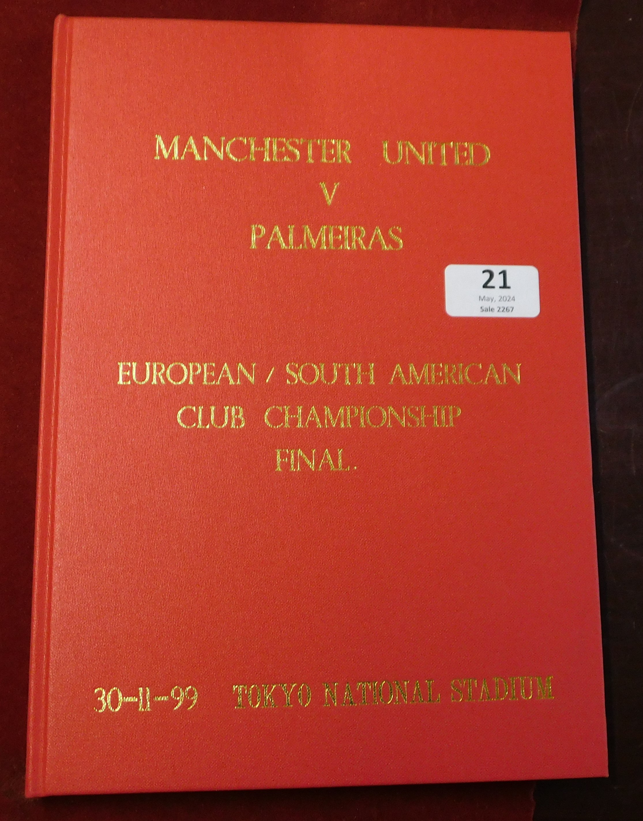 Bound programme for the Manchester United v Palmeiras World Club Championship Final in Tokyo 30th